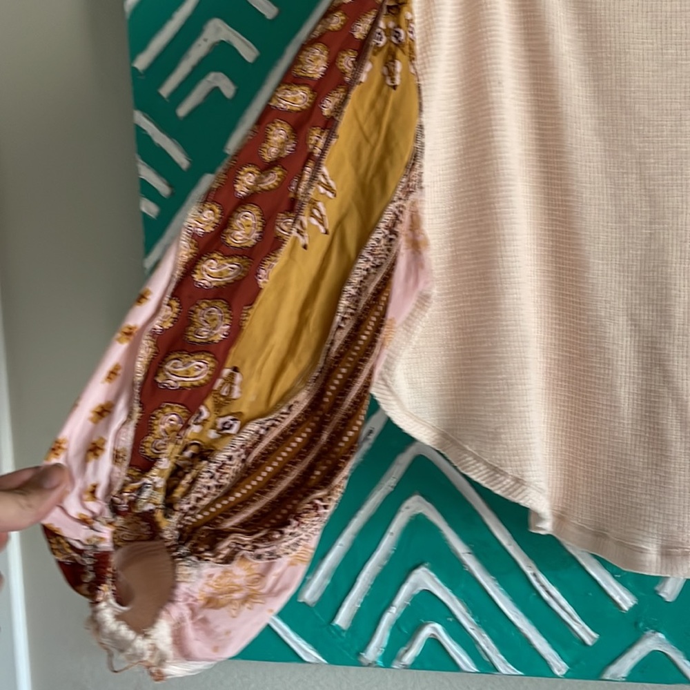 Free People We the Free Blossom Thermal Top Rose - Picture 3 of 6
